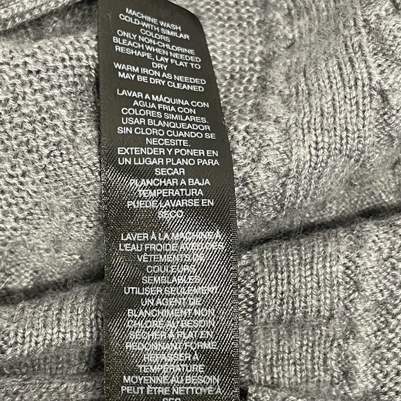 White House Black Market Gray Open Front Long Line Cardigan Size L - Picture 12 of 12